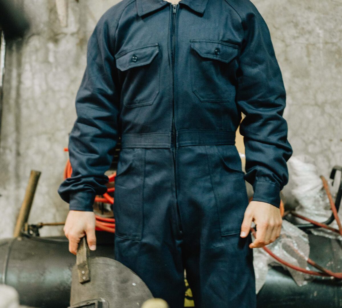 Mameluco de gabardina manga larga